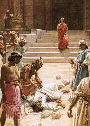 Wikioo.org - The Encyclopedia of Fine Arts - Painting, Artwork by William Brassey Hole - The Murder Of Zechariah
