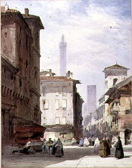 WikiOO.org - Encyclopedia of Fine Arts - Lukisan, Artwork William Callow - Leaning Tower