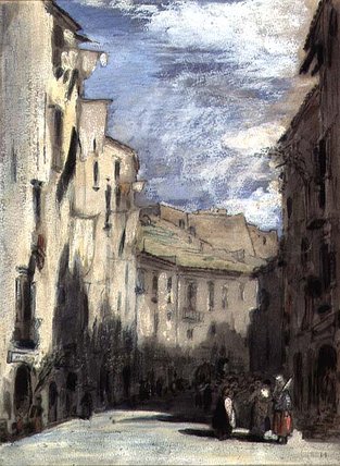 Wikioo.org - The Encyclopedia of Fine Arts - Painting, Artwork by William Collins - Street In Naples
