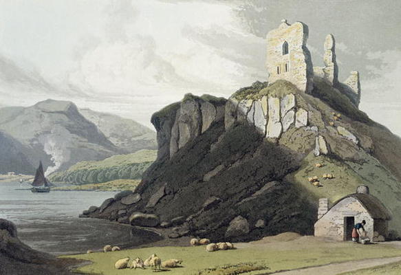 WikiOO.org - Encyclopedia of Fine Arts - Schilderen, Artwork Thomas And William Daniell - Arros Castle, Isle Of Mull, From 'a Voyage Around Great Britain Undertaken