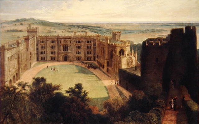 WikiOO.org - Encyclopedia of Fine Arts - Malba, Artwork Thomas And William Daniell - Arundel Castle From The Keep