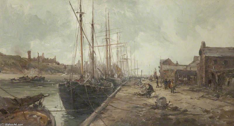 Wikioo.org - The Encyclopedia of Fine Arts - Painting, Artwork by William Edward Webb - Peel Quay And Harbour
