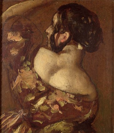 WikiOO.org - Encyclopedia of Fine Arts - Maleri, Artwork William Etty - A Lady From Behind