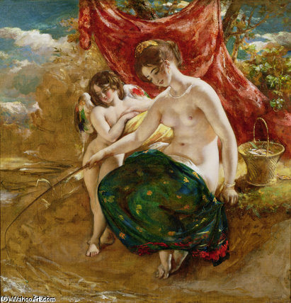 Wikioo.org – L'Enciclopedia delle Belle Arti - Pittura, Opere di William Etty - Pesca di amore,