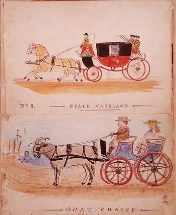Wikoo.org - موسوعة الفنون الجميلة - اللوحة، العمل الفني William Francis Freelove - The State Carriage And The Goat Chaise