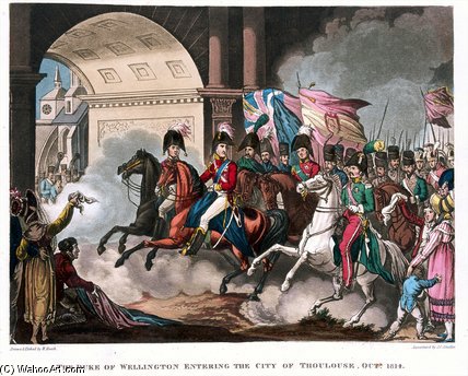Wikioo.org - The Encyclopedia of Fine Arts - Painting, Artwork by William Heath - The Duke Of Wellington Entering The City