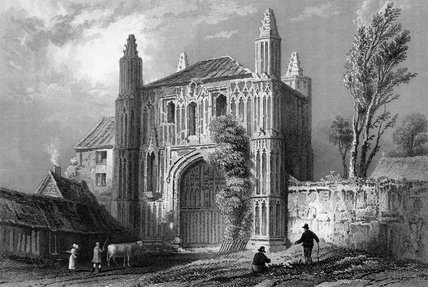 Wikioo.org - The Encyclopedia of Fine Arts - Painting, Artwork by William Henry Bartlett - Gateway Of St. John's Abbey