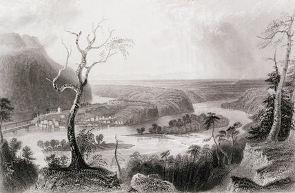 WikiOO.org - 百科事典 - 絵画、アートワーク William Henry Bartlett - ハーパーズ·フェリー、ウェストバージニア州