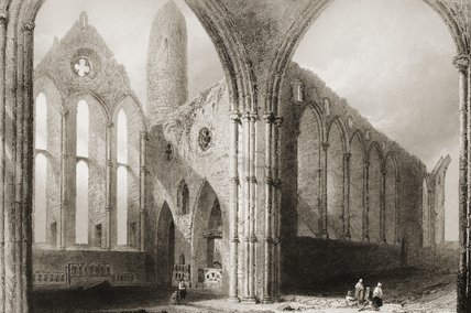 Wikioo.org - The Encyclopedia of Fine Arts - Painting, Artwork by William Henry Bartlett - Interior Of Hore Abbey,