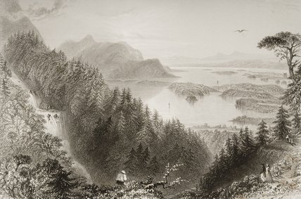 WikiOO.org - Encyclopedia of Fine Arts - Maleri, Artwork William Henry Bartlett - Lower And Turk Lakes