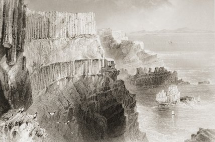 WikiOO.org - Encyclopedia of Fine Arts - Schilderen, Artwork William Henry Bartlett - Plaiskin Cliff