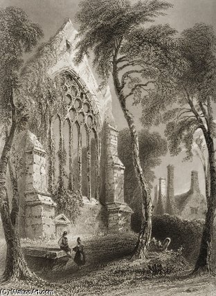 Wikioo.org - The Encyclopedia of Fine Arts - Painting, Artwork by William Henry Bartlett - Youghal Abbey