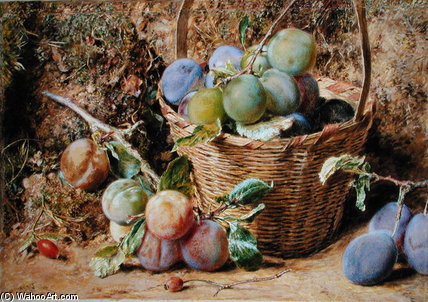 Wikioo.org - The Encyclopedia of Fine Arts - Painting, Artwork by William Henry Hunt - Plumsplums