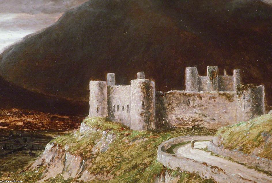 Wikoo.org - موسوعة الفنون الجميلة - اللوحة، العمل الفني William Henry Mander - Harlech Castle