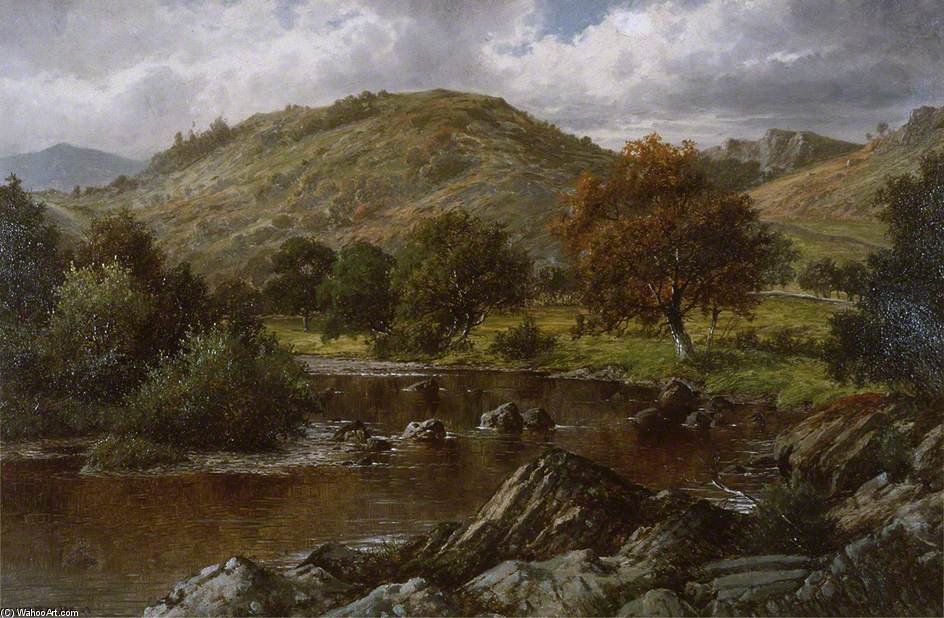 Wikioo.org - The Encyclopedia of Fine Arts - Painting, Artwork by William Henry Mander - On The Lledr Above Lledr Bridge