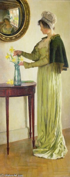 WikiOO.org - 백과 사전 - 회화, 삽화 William Henry Margetson - Harbingers Of Spring