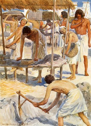 WikiOO.org - Enciklopedija dailės - Tapyba, meno kuriniai William Henry Margetson - The Egyptian Bondage