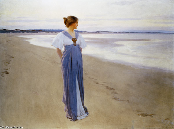 WikiOO.org - Encyclopedia of Fine Arts - Maleri, Artwork William Henry Margetson - The Seashore
