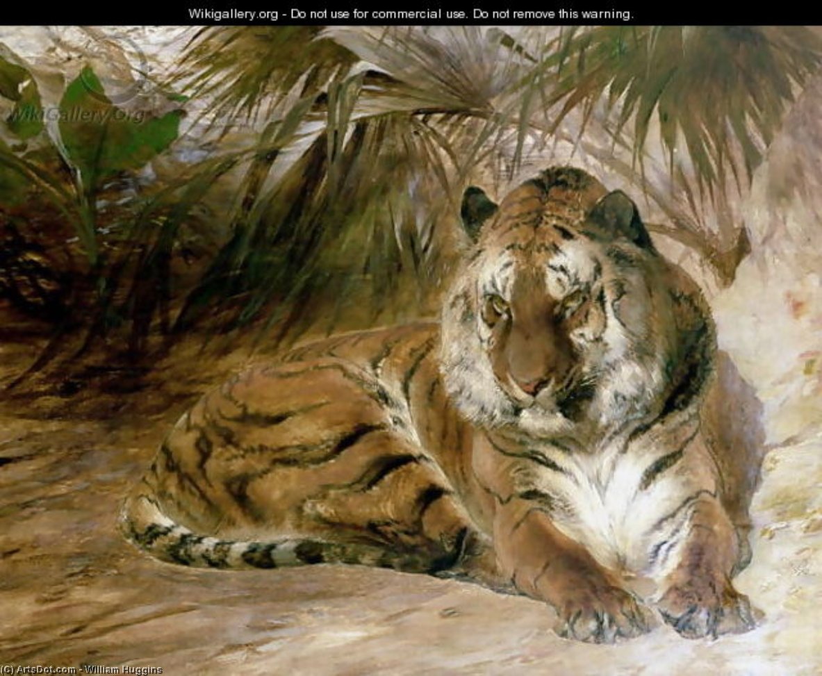 Wikioo.org – L'Encyclopédie des Beaux Arts - Peinture, Oeuvre de William Huggins - tigre de