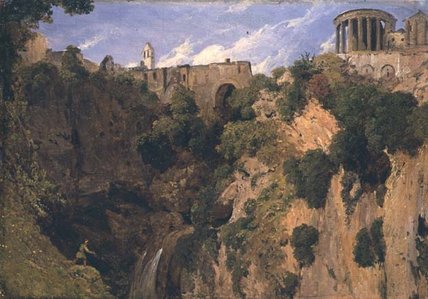 Wikioo.org – La Enciclopedia de las Bellas Artes - Pintura, Obras de arte de William James Linton - Templo de la Sibila, Tivoli