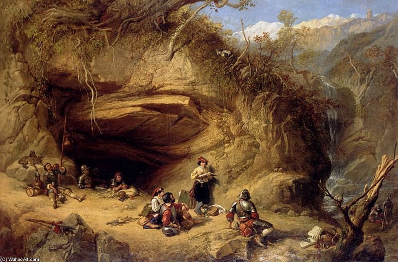Wikioo.org - The Encyclopedia of Fine Arts - Painting, Artwork by William Joseph Shayer - Scene Near Zeldkirch In The Tyrol
