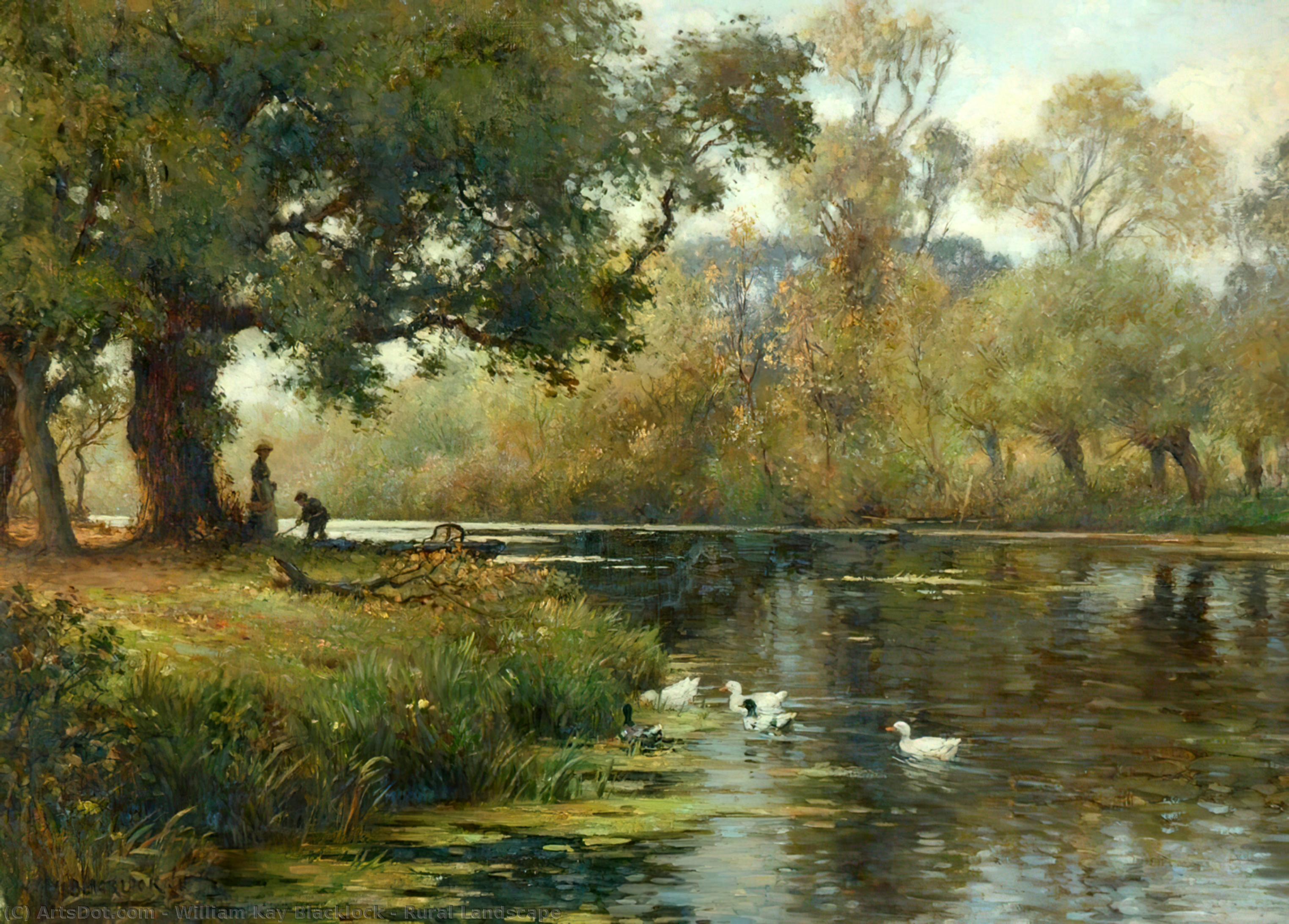 Wikioo.org - The Encyclopedia of Fine Arts - Painting, Artwork by William Kay Blacklock - Rural Landscape