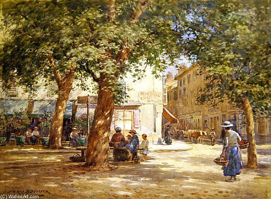 Wikioo.org - The Encyclopedia of Fine Arts - Painting, Artwork by William Kay Blacklock - The Market Square