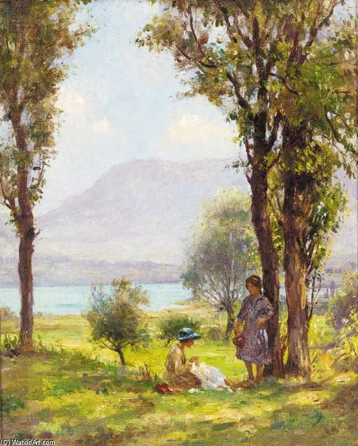 Wikioo.org - The Encyclopedia of Fine Arts - Painting, Artwork by William Kay Blacklock - The Picnic