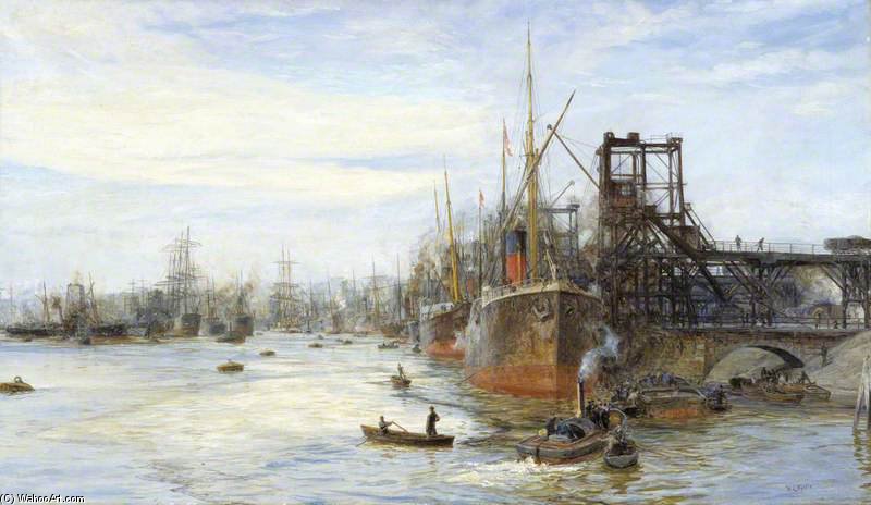 Wikioo.org - The Encyclopedia of Fine Arts - Painting, Artwork by William Lionel Wyllie - Barry Docks