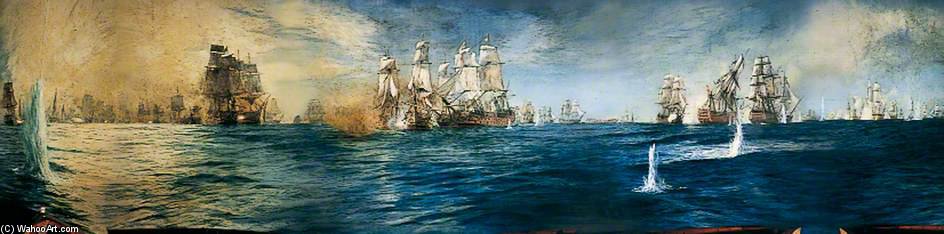 WikiOO.org - Enciklopedija likovnih umjetnosti - Slikarstvo, umjetnička djela William Lionel Wyllie - The Battle Of Trafalgar Panorama