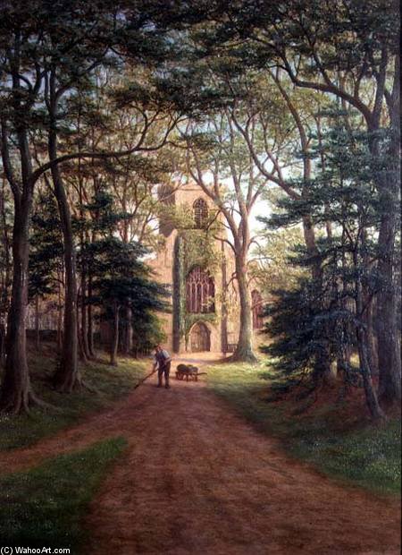 Wikioo.org - The Encyclopedia of Fine Arts - Painting, Artwork by William Mellor - Harewood Church, Yorkshire