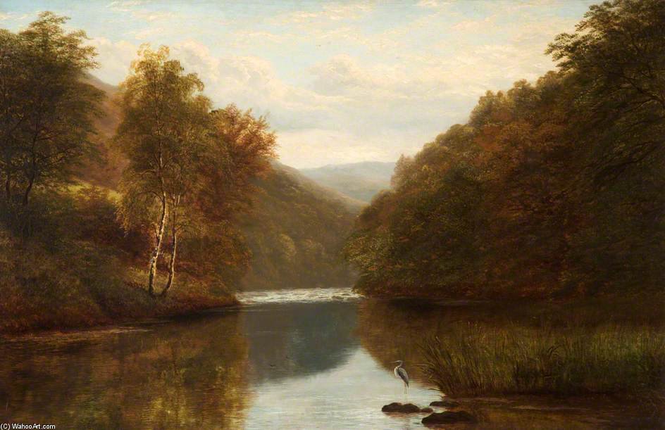 Wikioo.org - The Encyclopedia of Fine Arts - Painting, Artwork by William Mellor - On The Dee At Llangollen