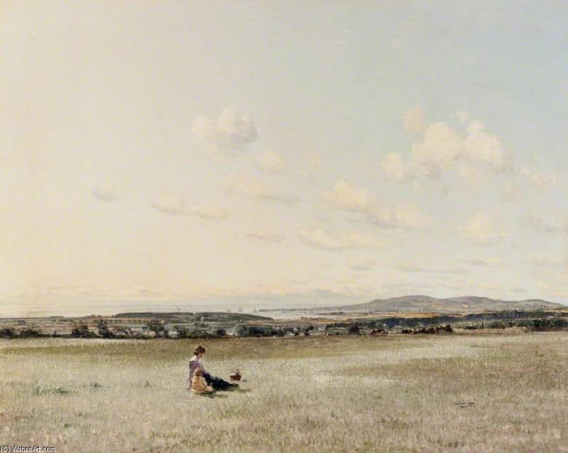 WikiOO.org - Encyclopedia of Fine Arts - Festés, Grafika William Page Atkinson Wells - A Manx Landscape