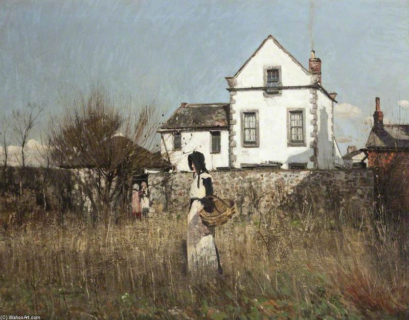 Wikioo.org - The Encyclopedia of Fine Arts - Painting, Artwork by William Page Atkinson Wells - Landscape With A White House