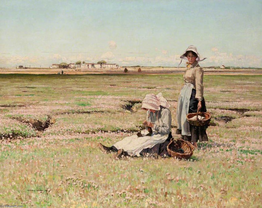 Wikioo.org - The Encyclopedia of Fine Arts - Painting, Artwork by William Page Atkinson Wells - Summer Afternoon