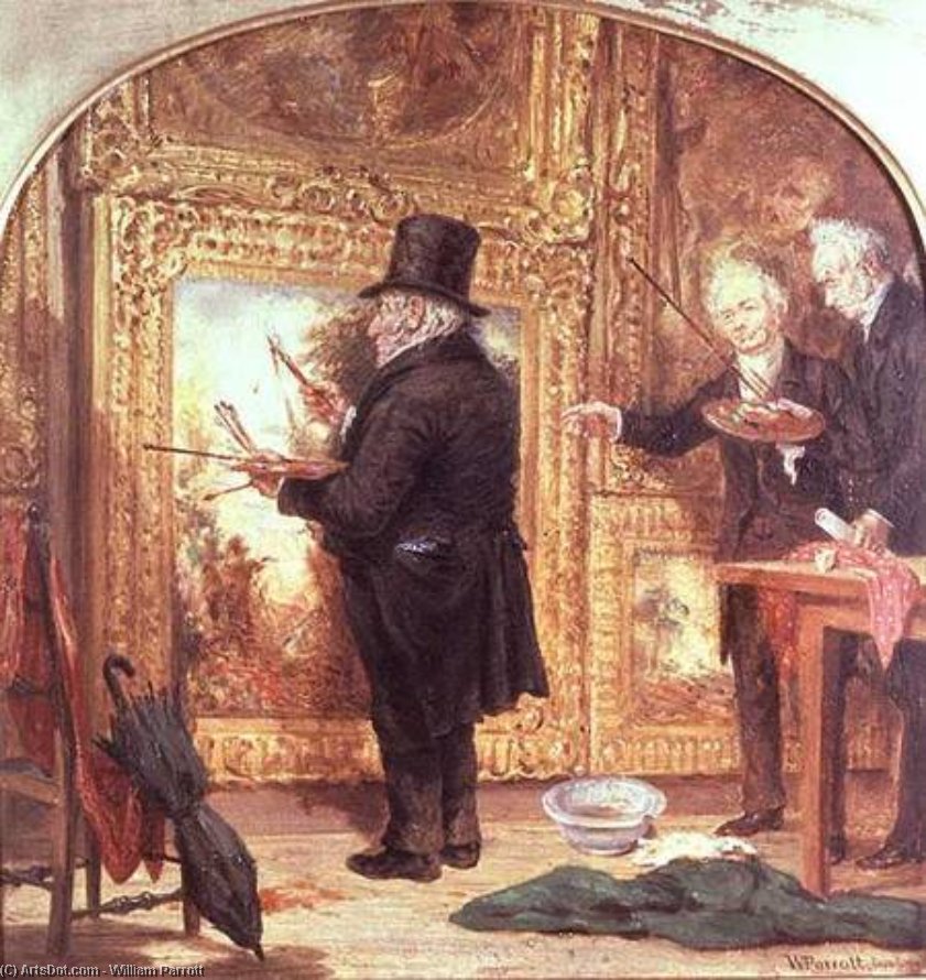 Wikioo.org – La Enciclopedia de las Bellas Artes - Pintura, Obras de arte de William Parrott - J . Metro . W . Tornero en el Real Academia