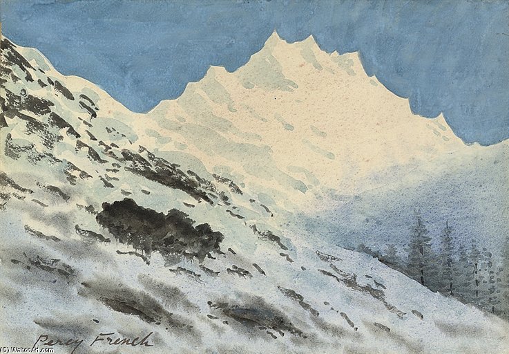 WikiOO.org - Güzel Sanatlar Ansiklopedisi - Resim, Resimler William Percy French - Alpine Landscape