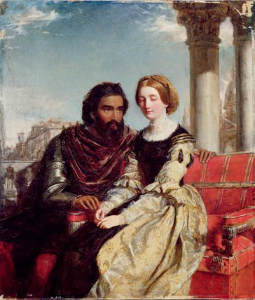 Wikioo.org - The Encyclopedia of Fine Arts - Painting, Artwork by William Powell Frith - Othello And Desdemona