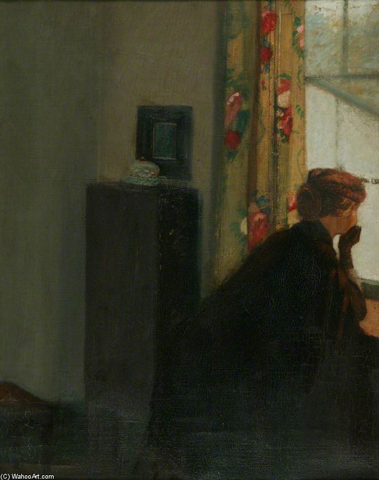 WikiOO.org - Encyclopedia of Fine Arts - Maľba, Artwork William Rothenstein - At The Window