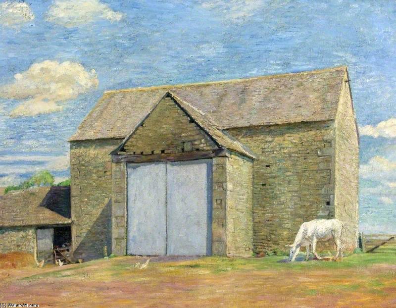 Wikioo.org - The Encyclopedia of Fine Arts - Painting, Artwork by William Rothenstein - Barn At Far Oakridge, Gloucestershire
