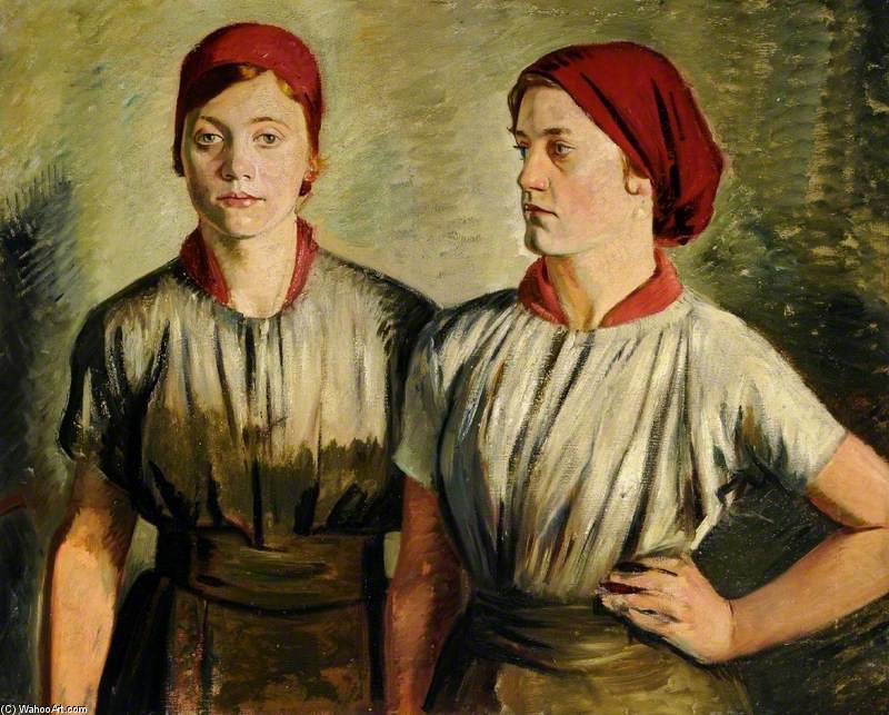 Wikioo.org - The Encyclopedia of Fine Arts - Painting, Artwork by William Rothenstein - Buffer Girls