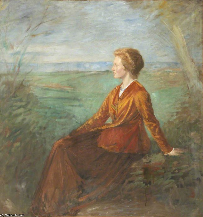 Wikioo.org - The Encyclopedia of Fine Arts - Painting, Artwork by William Rothenstein - Mrs L. Barbara Hammond