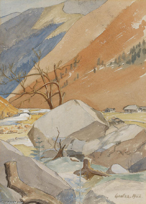 WikiOO.org - Enciklopedija likovnih umjetnosti - Slikarstvo, umjetnička djela William Rothenstein - On The Way To Everest