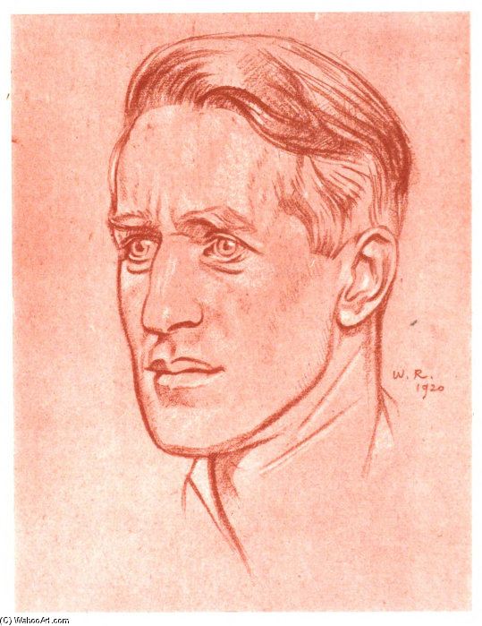 WikiOO.org - Encyclopedia of Fine Arts - Maleri, Artwork William Rothenstein - Portrait Of Thomas Edward Lawrence