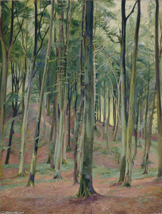 WikiOO.org - Encyclopedia of Fine Arts - Målning, konstverk William Rothenstein - The Beech Wood