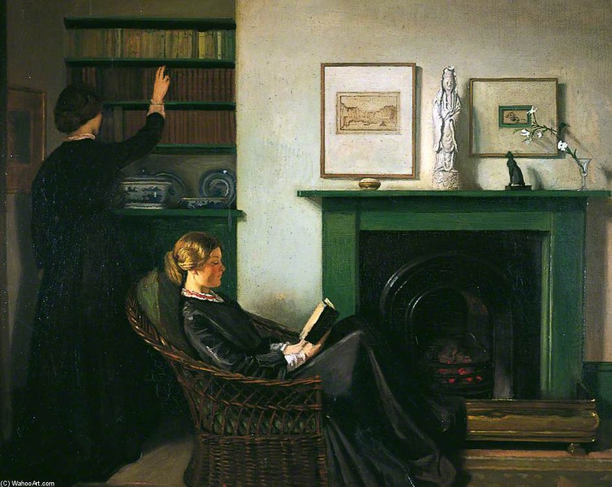 Wikioo.org - The Encyclopedia of Fine Arts - Painting, Artwork by William Rothenstein - The Browning Readers