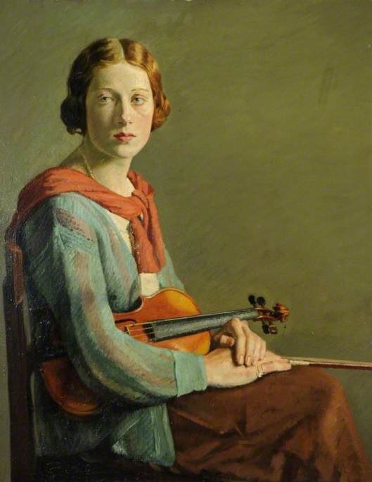 Wikioo.org - The Encyclopedia of Fine Arts - Painting, Artwork by William Rothenstein - The Violinist