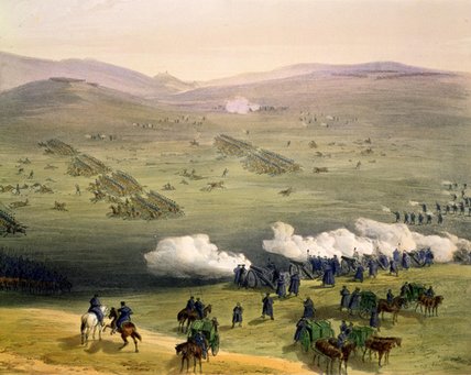 WikiOO.org - Encyclopedia of Fine Arts - Schilderen, Artwork William Simpson - Charge Of The Light Cavalry Brigade -