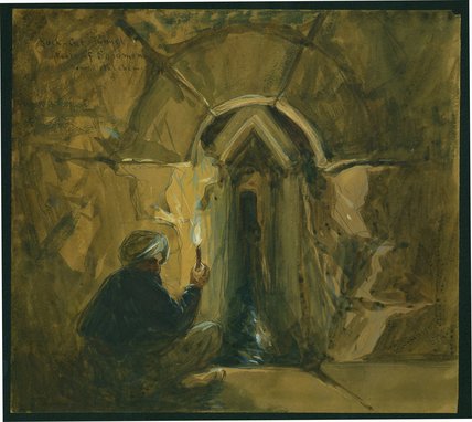 WikiOO.org - Encyclopedia of Fine Arts - Schilderen, Artwork William Simpson - Rock-cut Tunnel, Pools Of Solomon