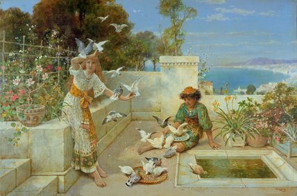 Wikioo.org - The Encyclopedia of Fine Arts - Painting, Artwork by William Stephen Coleman - Children By The Mediterranean